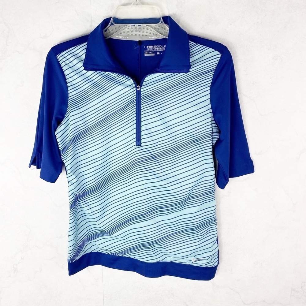 [Nike] Blue Golf Quarter Zip Shirt